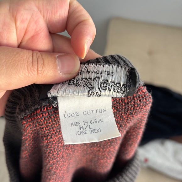 Cactus Club Los Angeles Vintage 1980s Black/Orange Wild Horses Knit Sweater - Picture 3 of 5